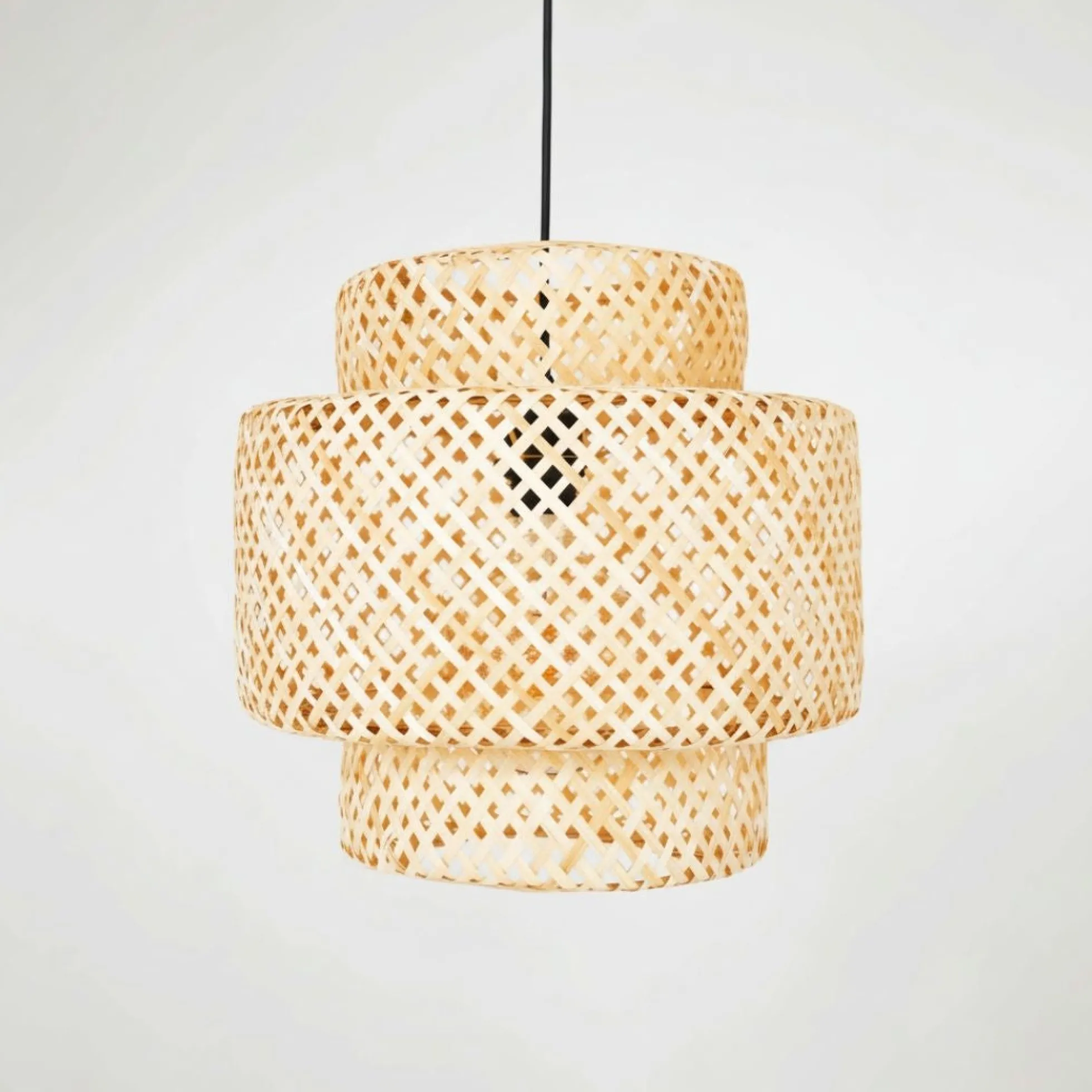 Lámpara colgante de mimbre "JENSEN" - Ø50cm - E27