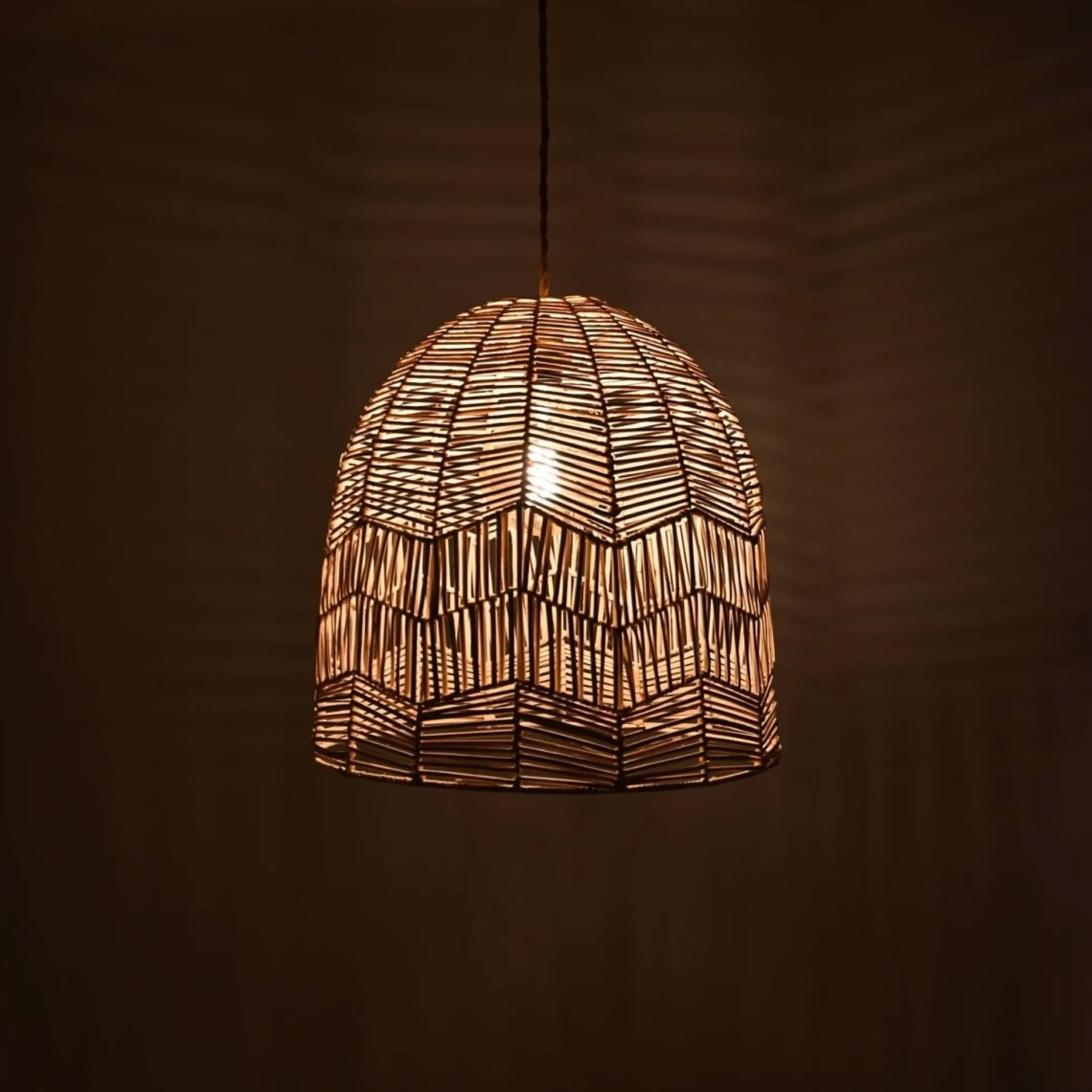 Lámpara colgante de mimbre "NORMA" - Ø35cm - E27
