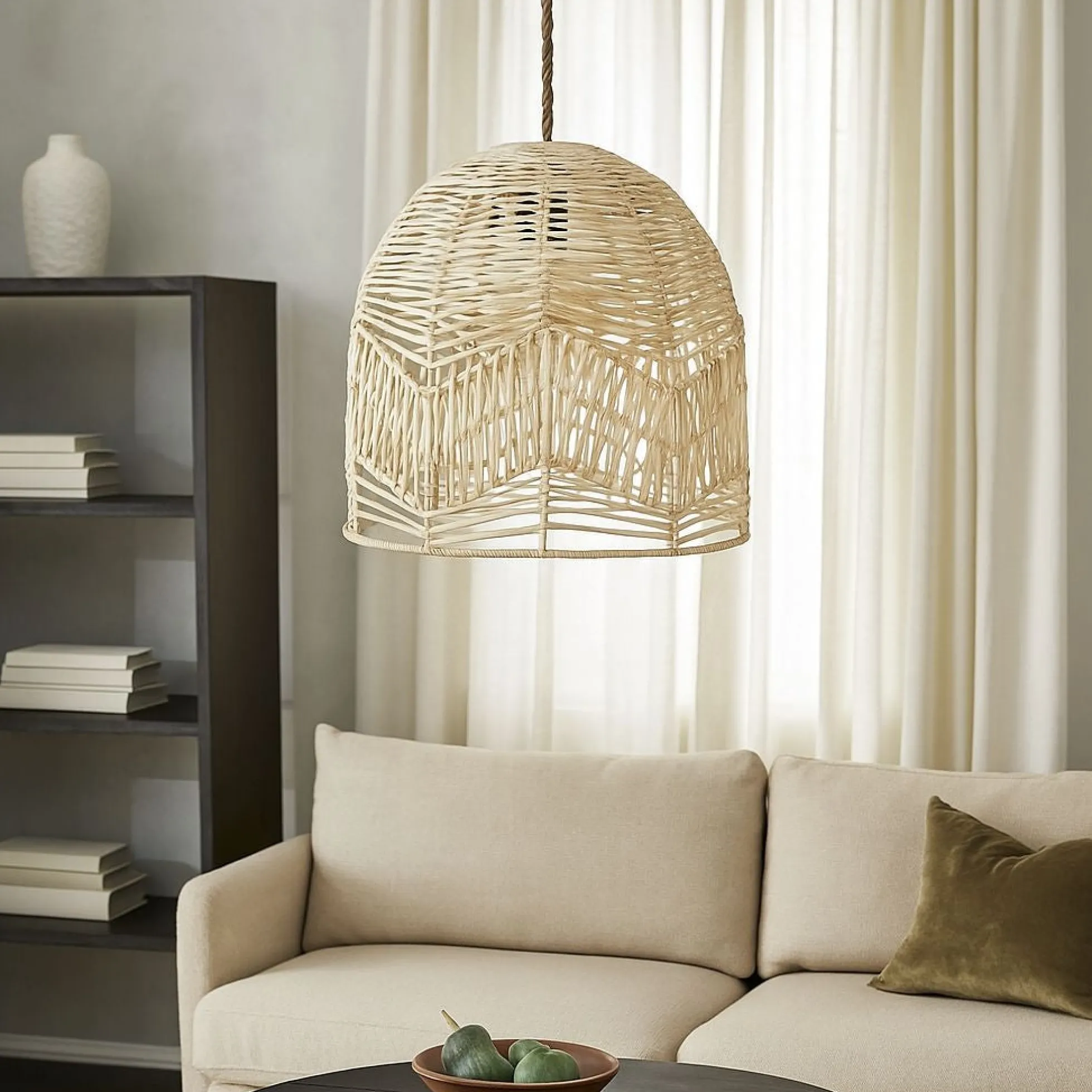 Lámpara colgante de mimbre "NORMA" - Ø45cm - E27