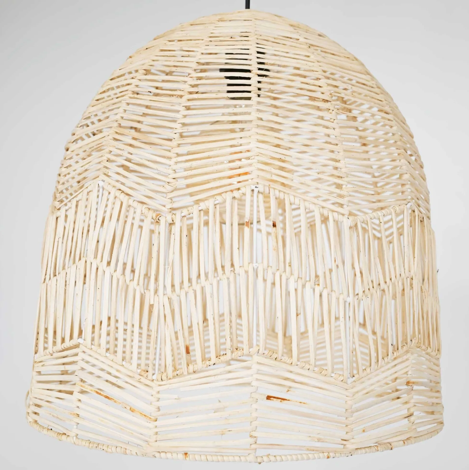 Lámpara colgante de mimbre "NORMA" - Ø45cm - Con interruptor y enchufe - E27