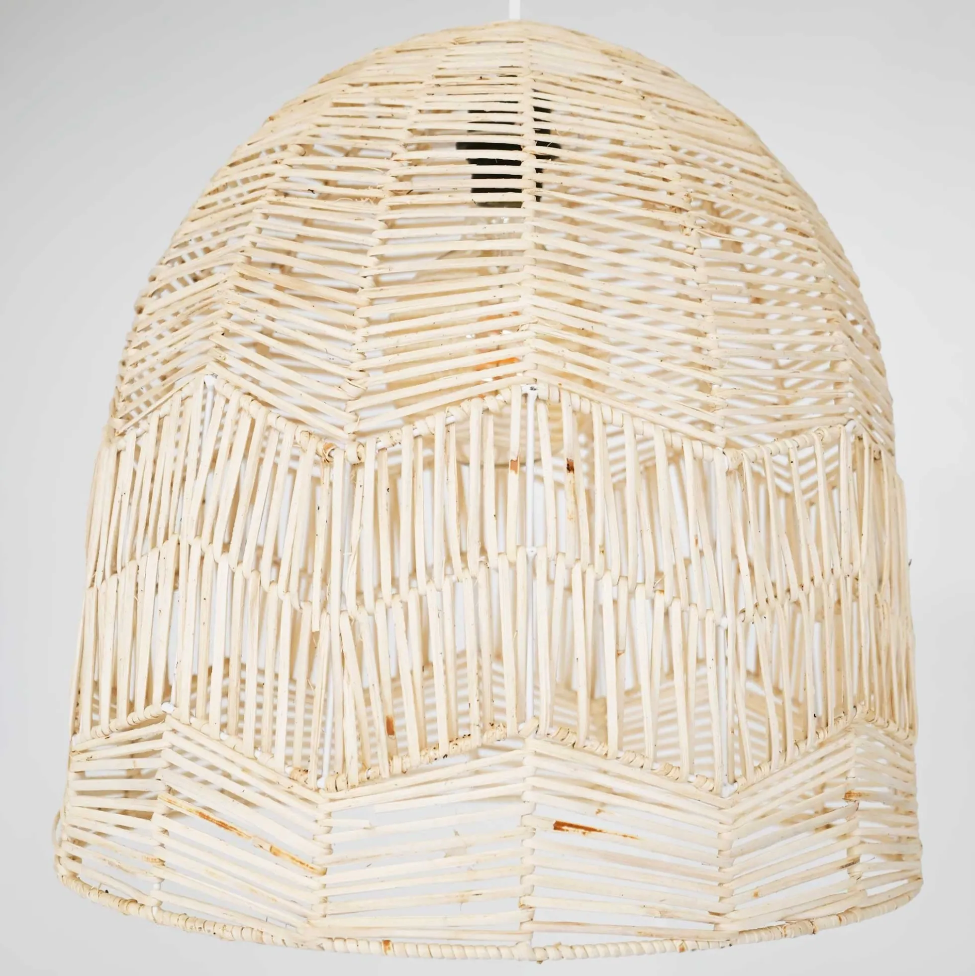 Lámpara colgante de mimbre "NORMA" - Ø45cm - Con interruptor y enchufe - E27