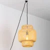 Lámpara colgante de mimbre "Onna" con cable y enchufe