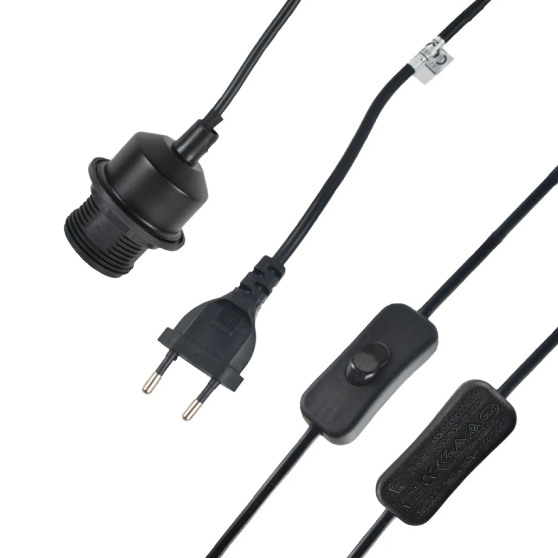 Lámpara colgante de mimbre "Onna" con interruptor y enchufe