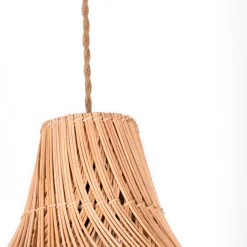 Lámpara colgante de mimbre