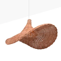 Lámpara colgante de mimbre