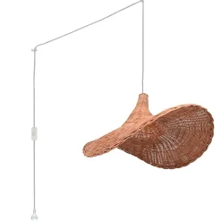 Lámpara colgante de mimbre