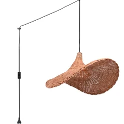 Lámpara colgante de mimbre
