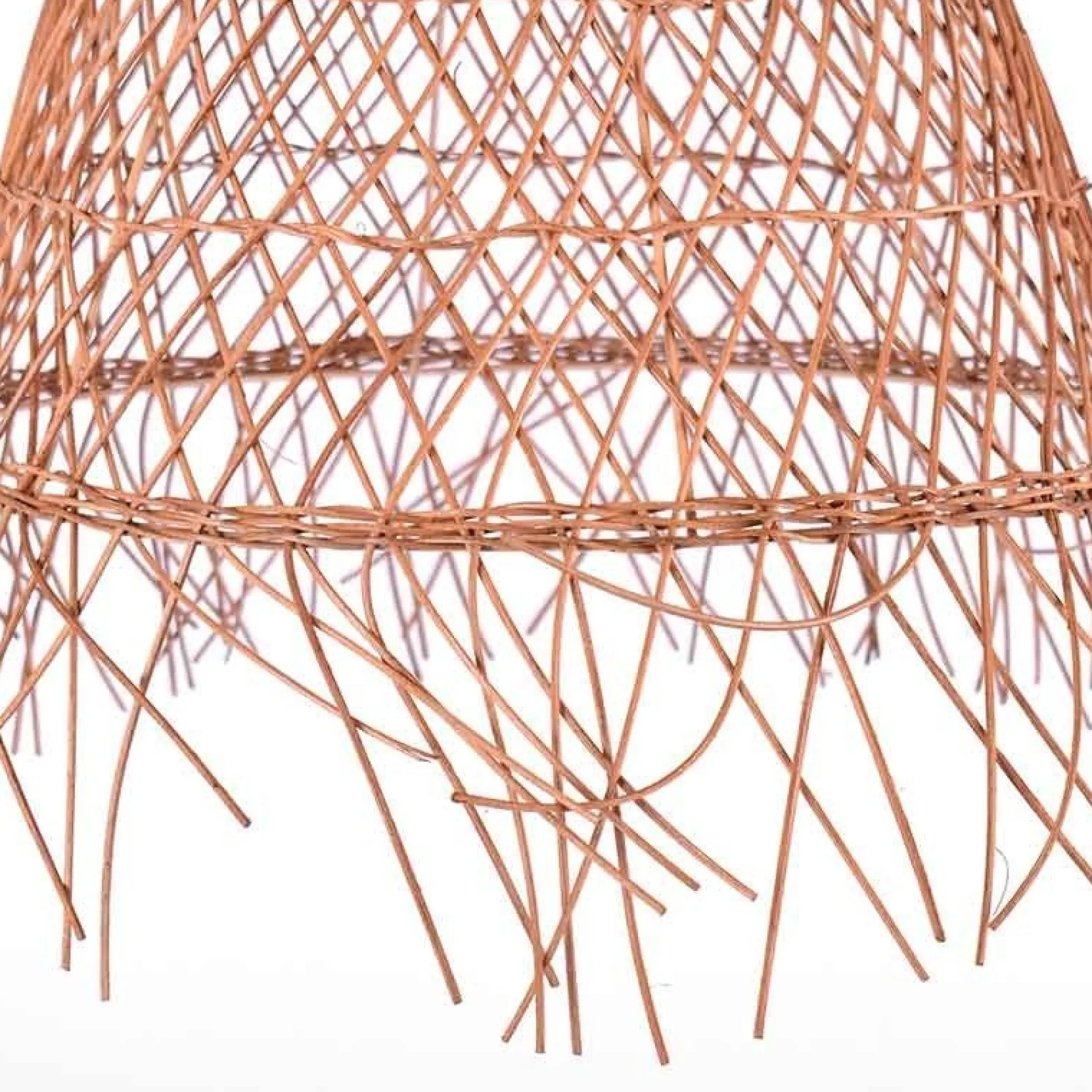 Lámpara colgante de mimbre "Willow" con interruptor y enchufe