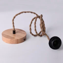 Lámpara colgante de ratán