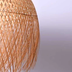 Lámpara colgante de ratán