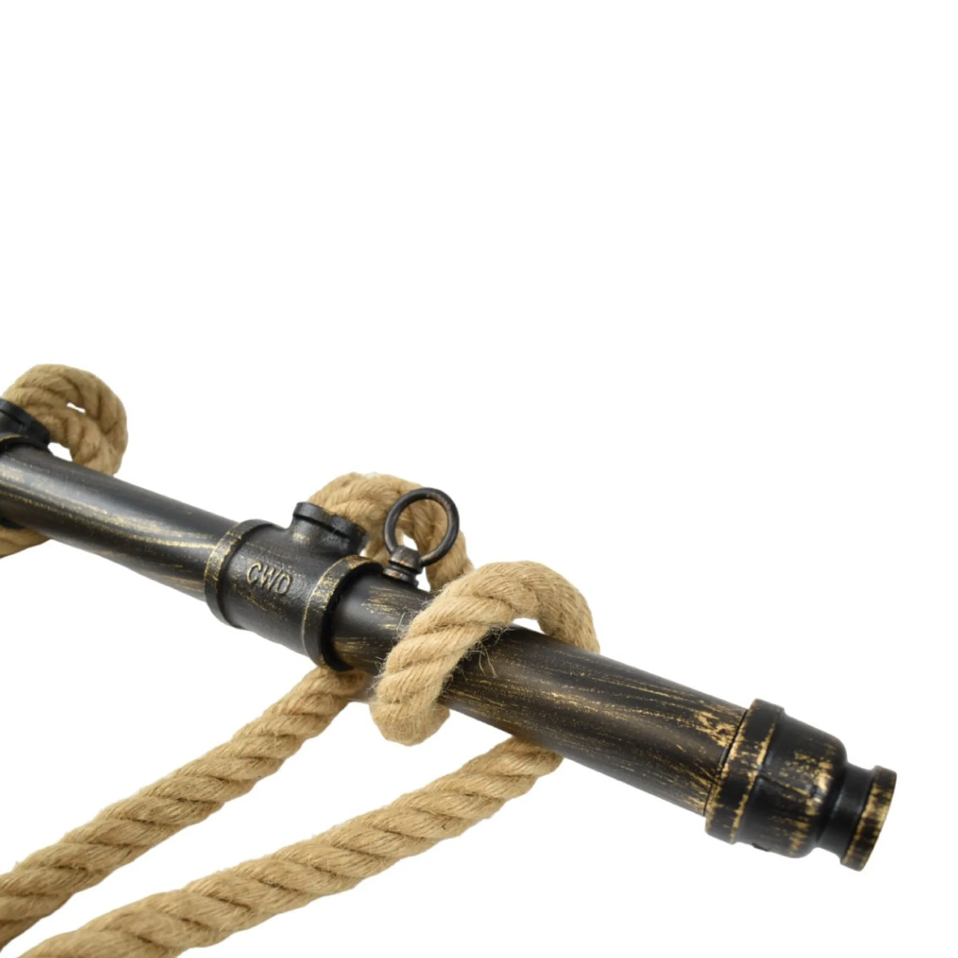 Lámpara colgante de tubería "ROPE" con 6 cuerdas