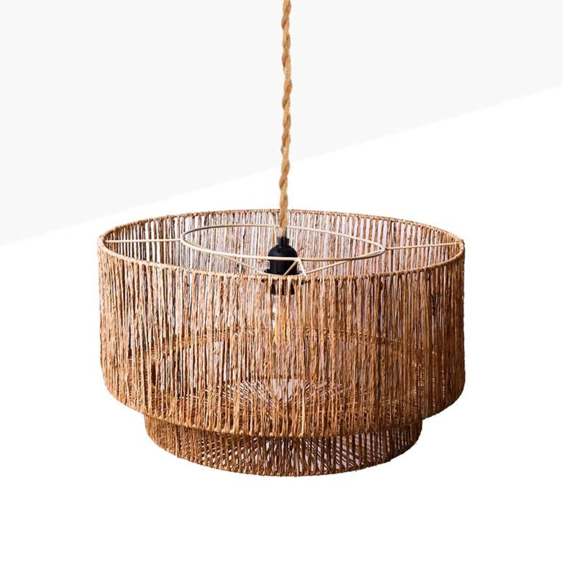 Lámpara colgante de yute y fibras naturales"BALI"