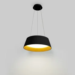 Lámpara colgante LED CCT 24W - Efecto madera - ø46cm