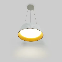 Lámpara colgante LED CCT 24W - Efecto madera - ø46cm