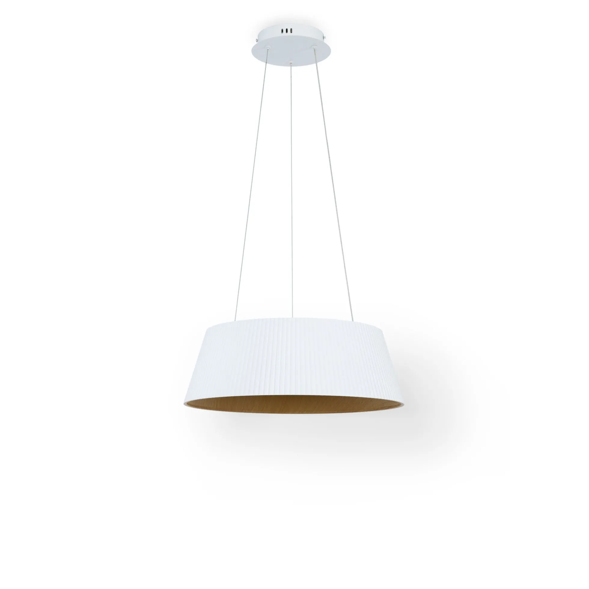 Lámpara colgante LED CCT 24W - Efecto madera - ø46cm