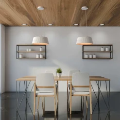 Lámpara colgante LED CCT 24W - Efecto madera - ø46cm