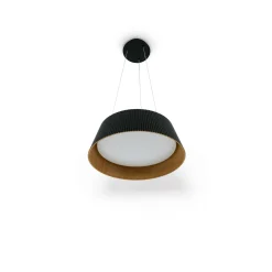 Lámpara colgante LED CCT 24W - Efecto madera - ø46cm
