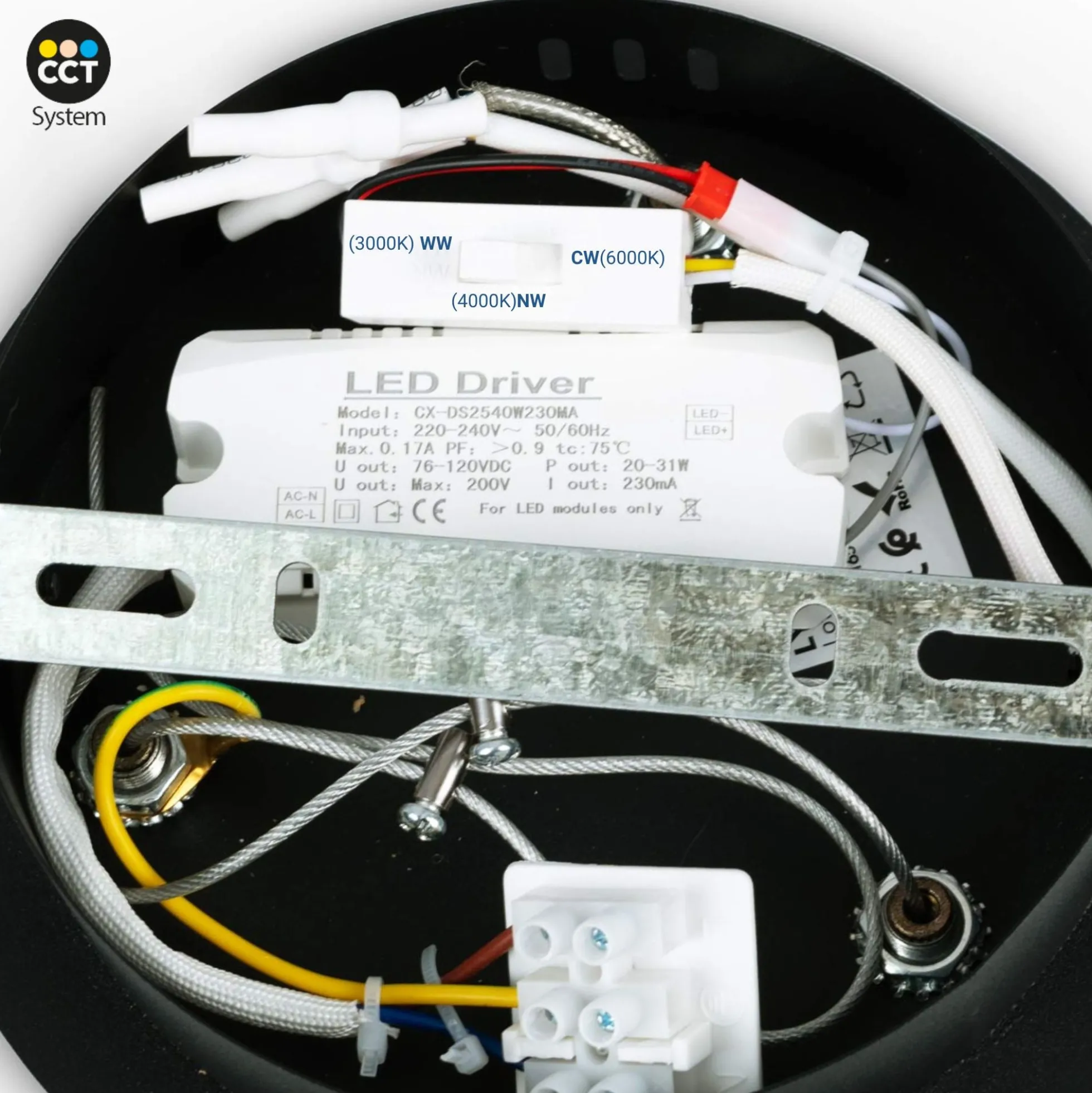 Lámpara colgante LED CCT 24W - Efecto madera - ø46cm