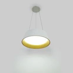 Lámpara colgante LED CCT 24W - Efecto madera - ø46cm
