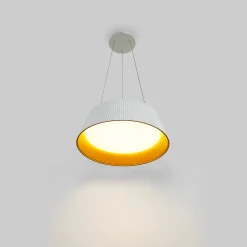 Lámpara colgante LED CCT 24W - Efecto madera - ø46cm