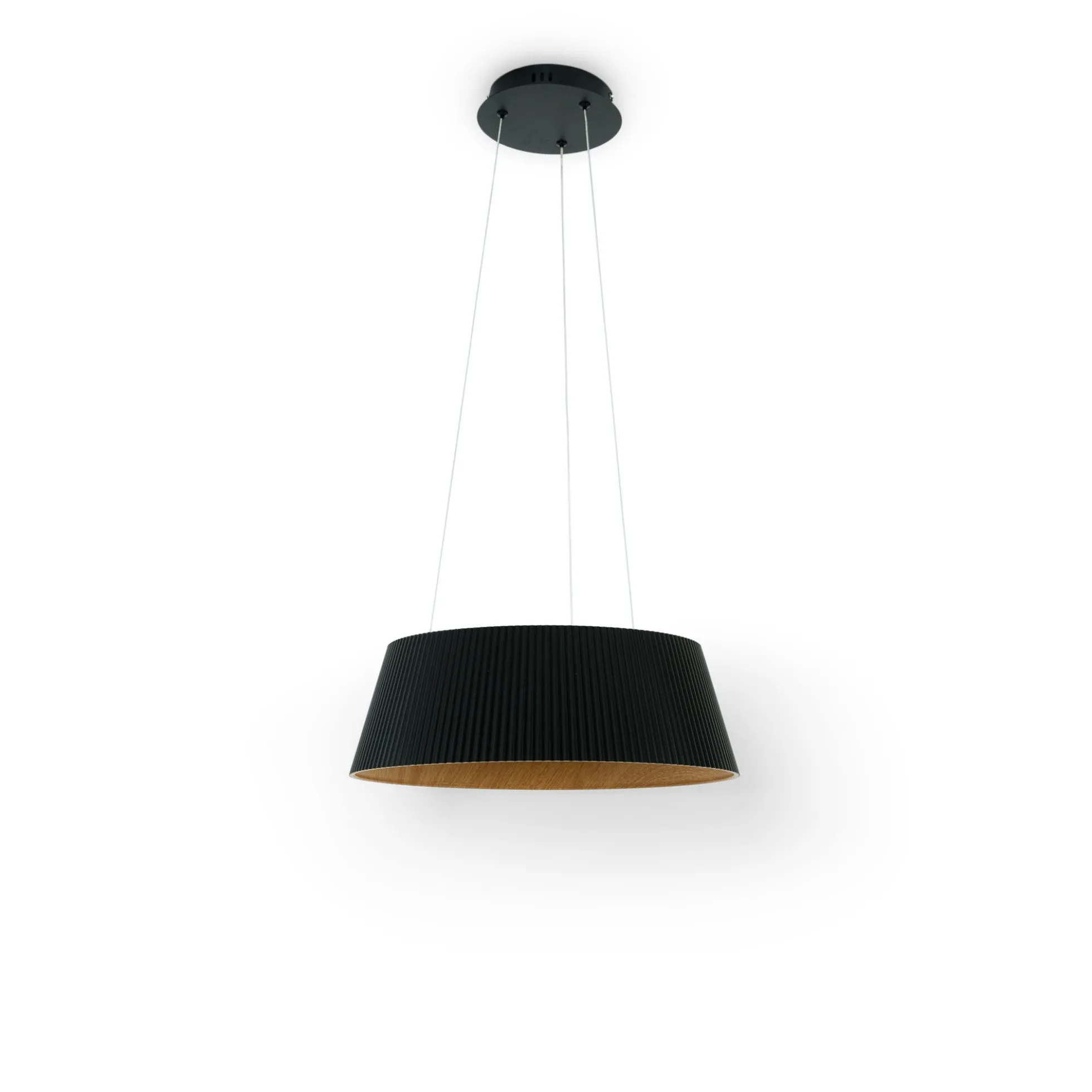 Lámpara colgante LED CCT 24W - Efecto madera - ø46cm