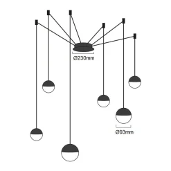 Lámpara colgante LED de diseño 