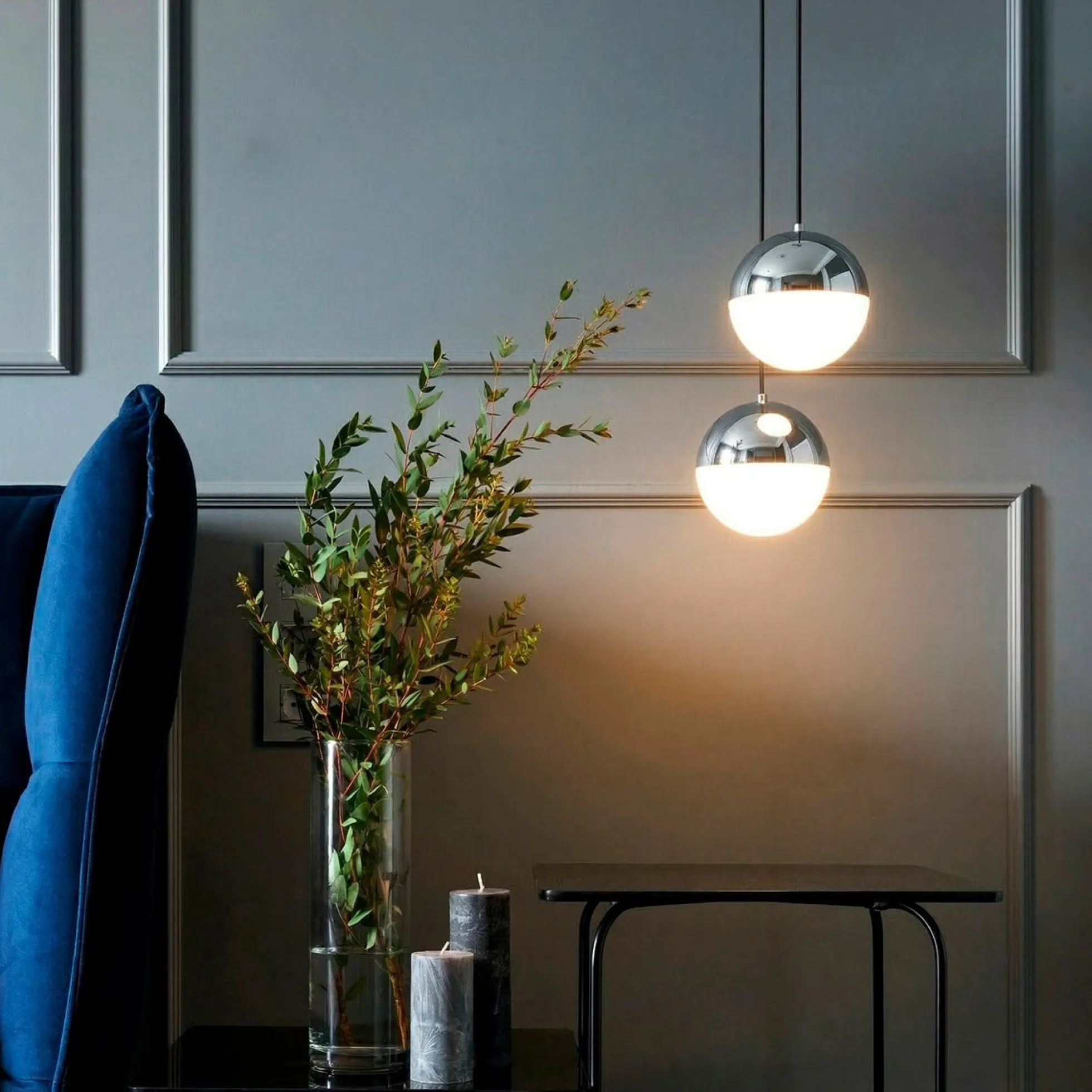 Lámpara colgante LED esférica "ASTRO" - 9W - Luz cálida