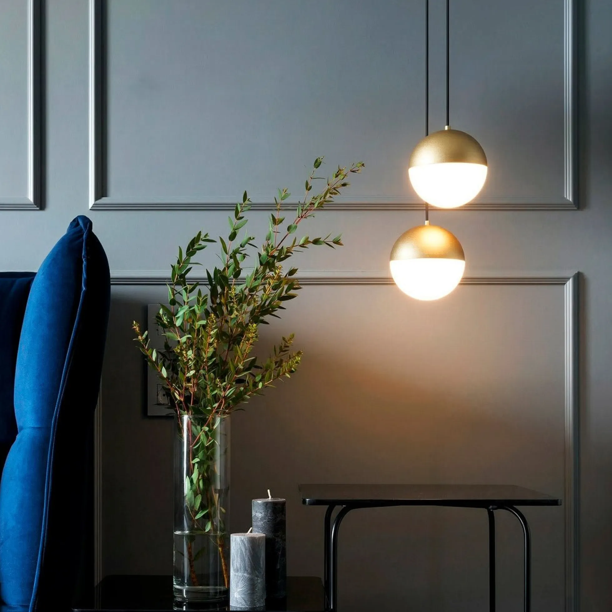 Lámpara colgante LED esférica "ASTRO" - 9W - Luz cálida