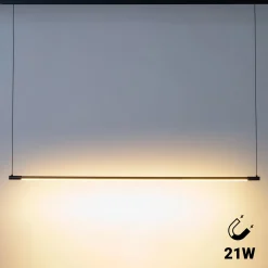 Lámpara colgante LED horizontal para carril magnético - 48V - 21W - 2800K - 120cm