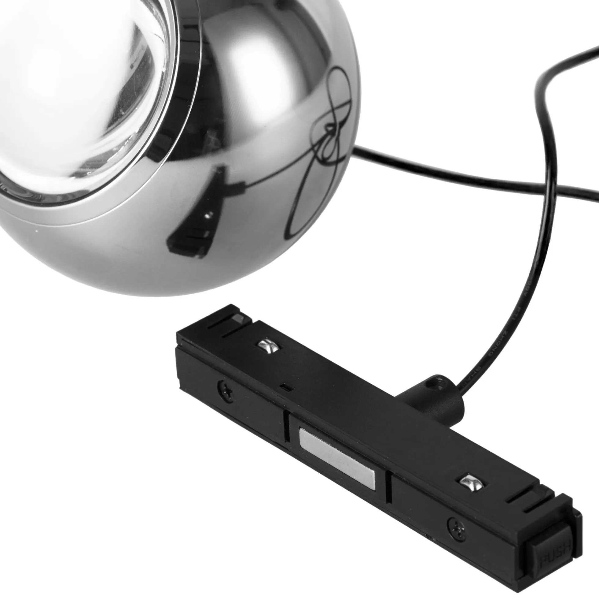 Lámpara colgante LED para carril magnético 48V "JADE"- Ø10 - 7W - 2700K - Chip OSRAM