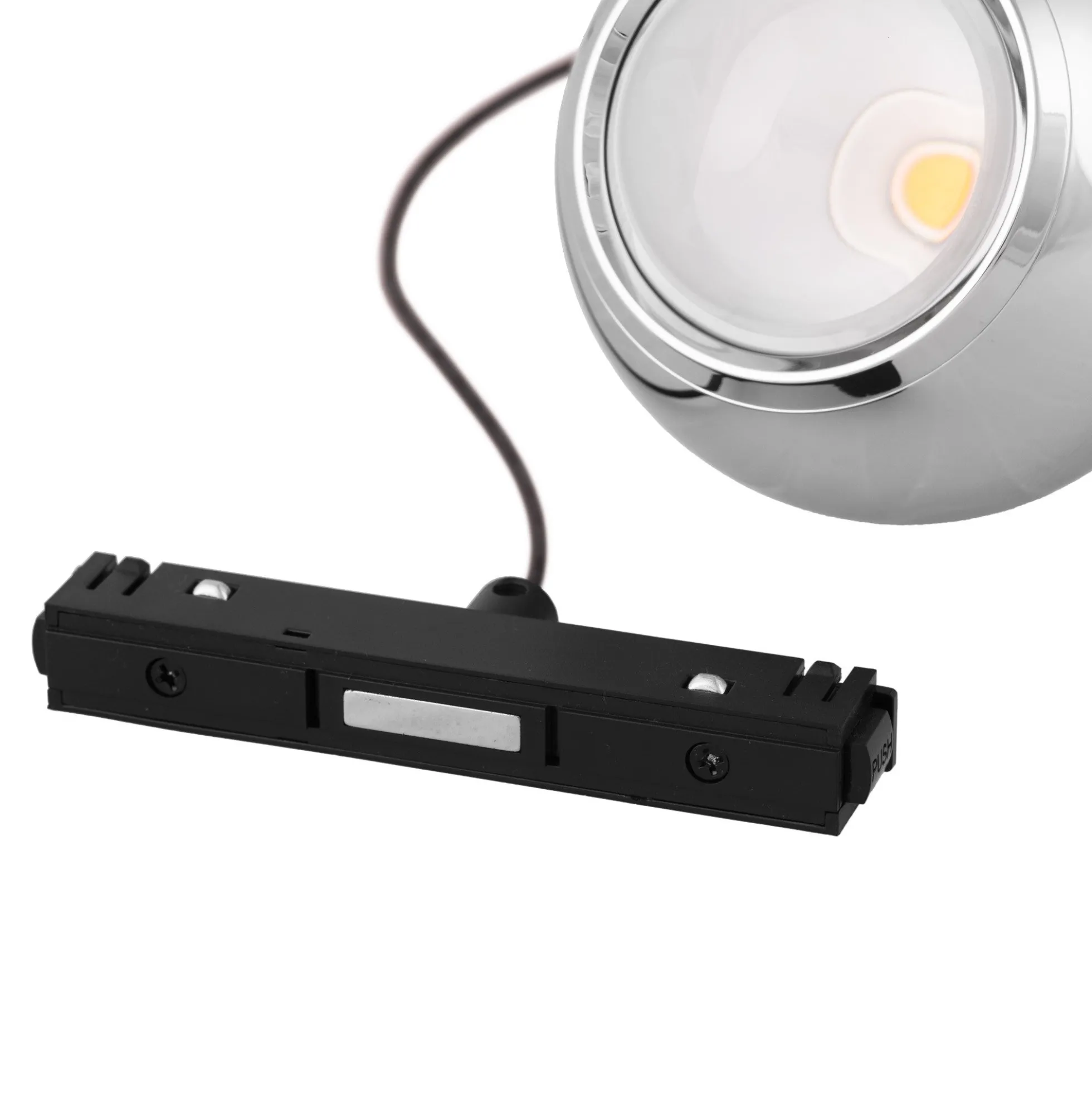 Lámpara colgante LED para carril magnético 48V "JADE"- Ø10 - 7W - 2700K - Chip OSRAM