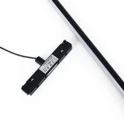 Lámpara colgante LED vertical para carril magnético - 48V - 12W - 2800K - Negra