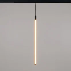 Lámpara colgante LED vertical para carril magnético - 48V - 12W - 2800K - Negra