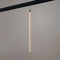 Lámpara colgante LED vertical para carril magnético - 48V - 15W - 2800K - Negra