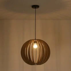 Lámpara colgante madera 