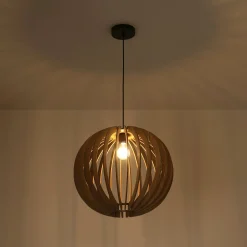 Lámpara colgante madera 