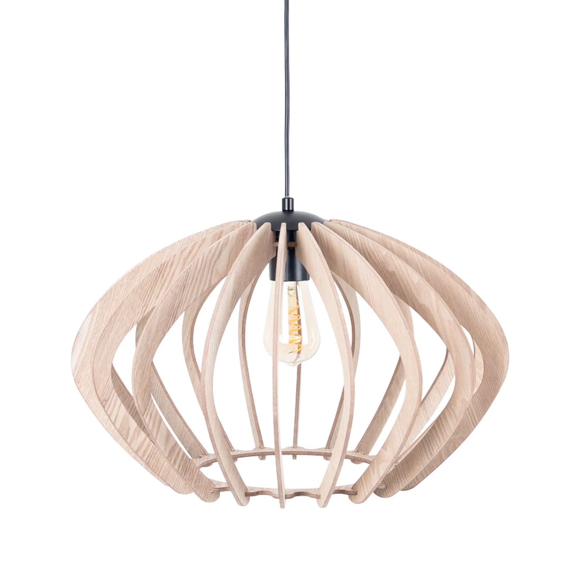Lámpara colgante madera "Pili" - Ø 48cm - 1 x E27
