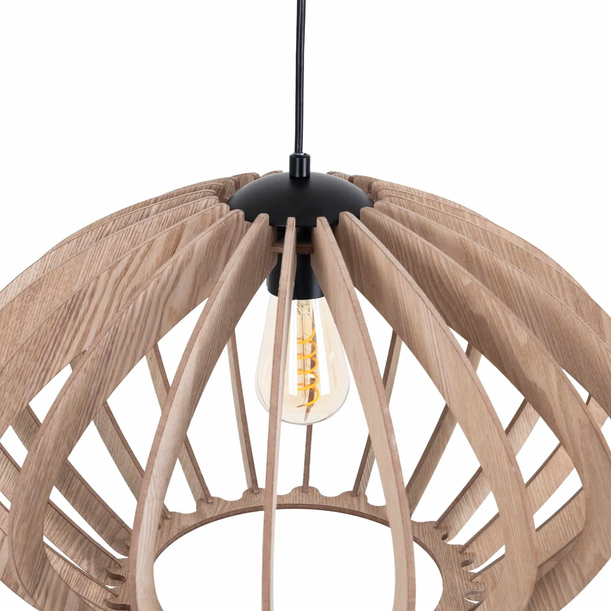 Lámpara colgante madera "Pili" - Ø 48cm - 1 x E27