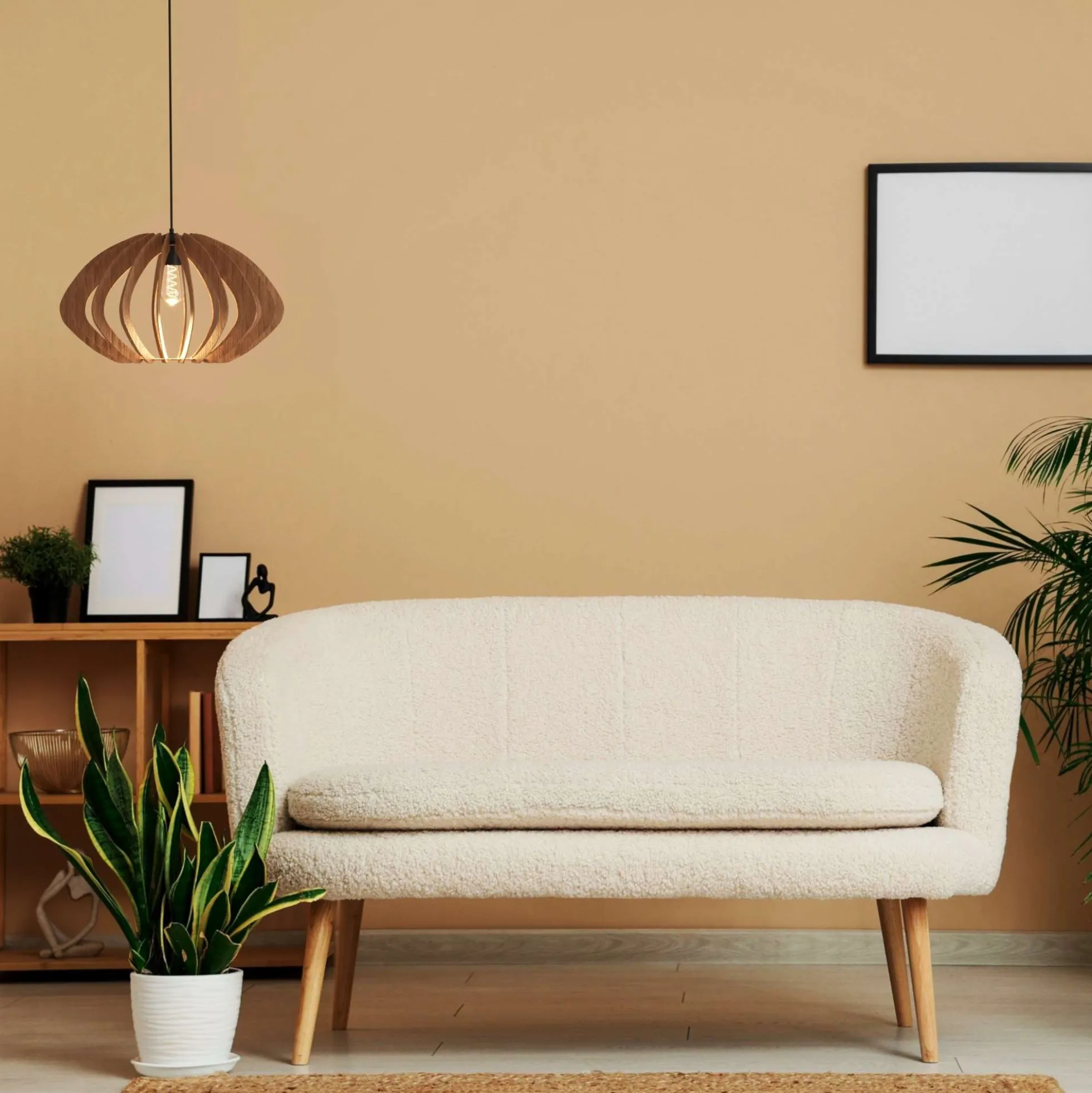 Lámpara colgante madera "Pili" - Ø 48cm - 1 x E27