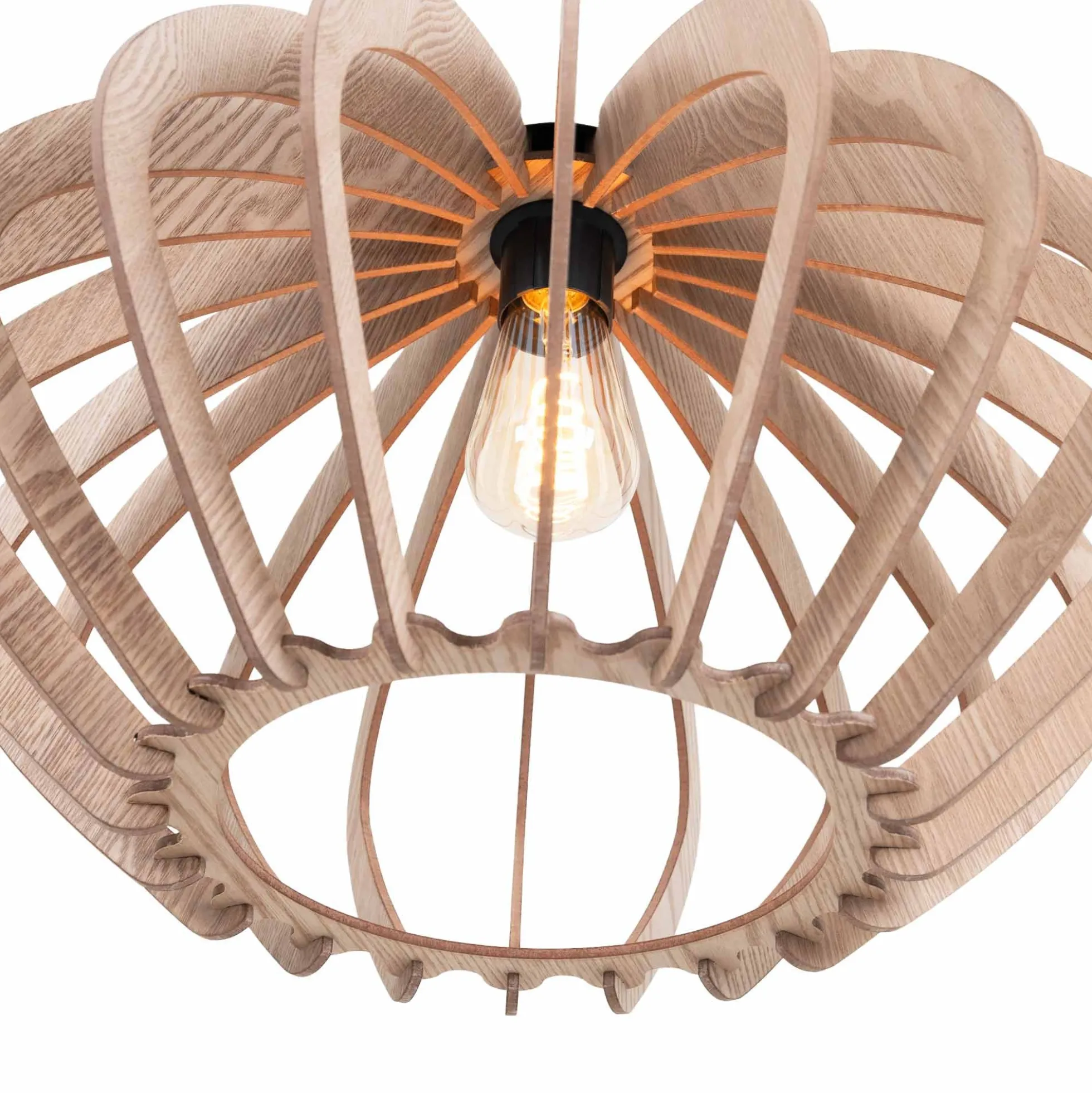 Lámpara colgante madera "Pili" - Ø 48cm - 1 x E27