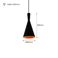 Lámpara colgante metal "Solvang"