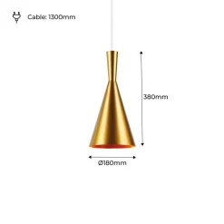 Lámpara colgante metal 