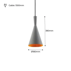 Lámpara colgante metal 