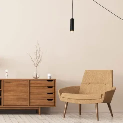Lámpara colgante minimalista con cable y enchufe 
