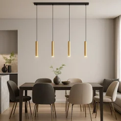 Lámpara colgante minimalista cuádruple "Bila 4" - GU10