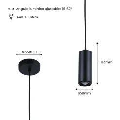 Lámpara colgante moderna 8W - Ángulo ajustable - 2800K