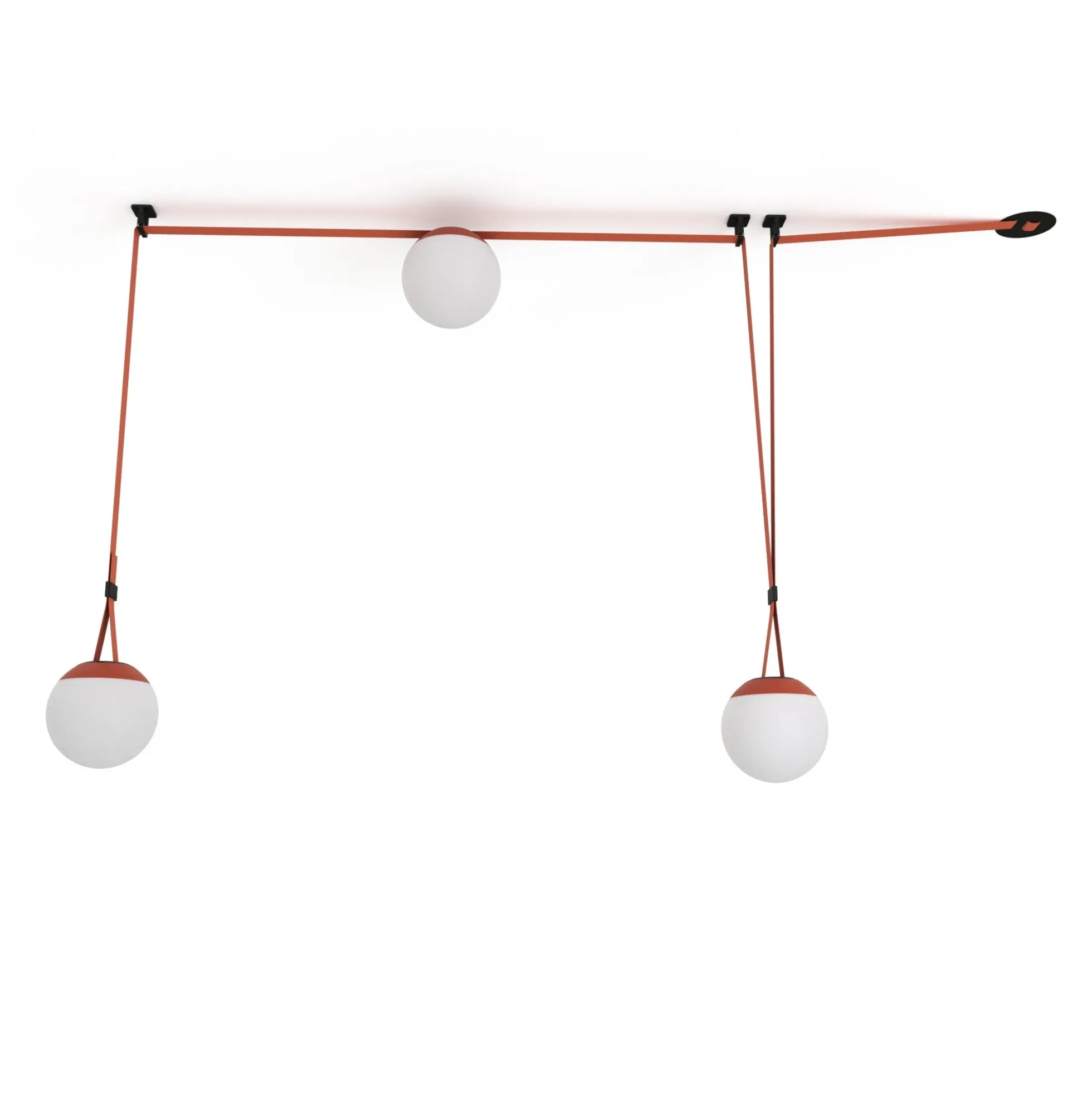 Lámpara configurable "Axia 6" - KIT 3 lámparas bola 12W + cinta textil eléctrica + accesorios