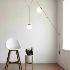 Lámpara configurable "Axia 5" - KIT 2 lámparas bola 12W + cinta textil eléctrica + accesorios