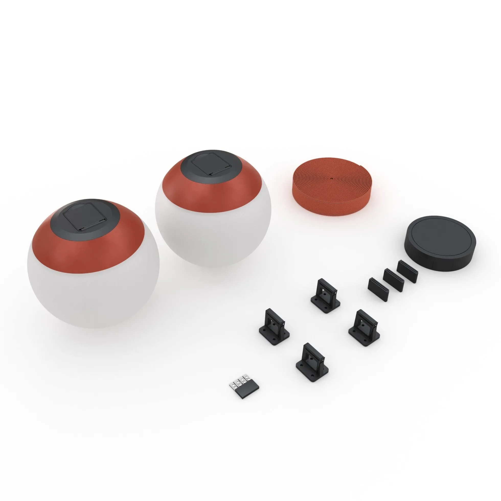 Lámpara configurable "Axia 5" - KIT 2 lámparas bola 12W + cinta textil eléctrica + accesorios