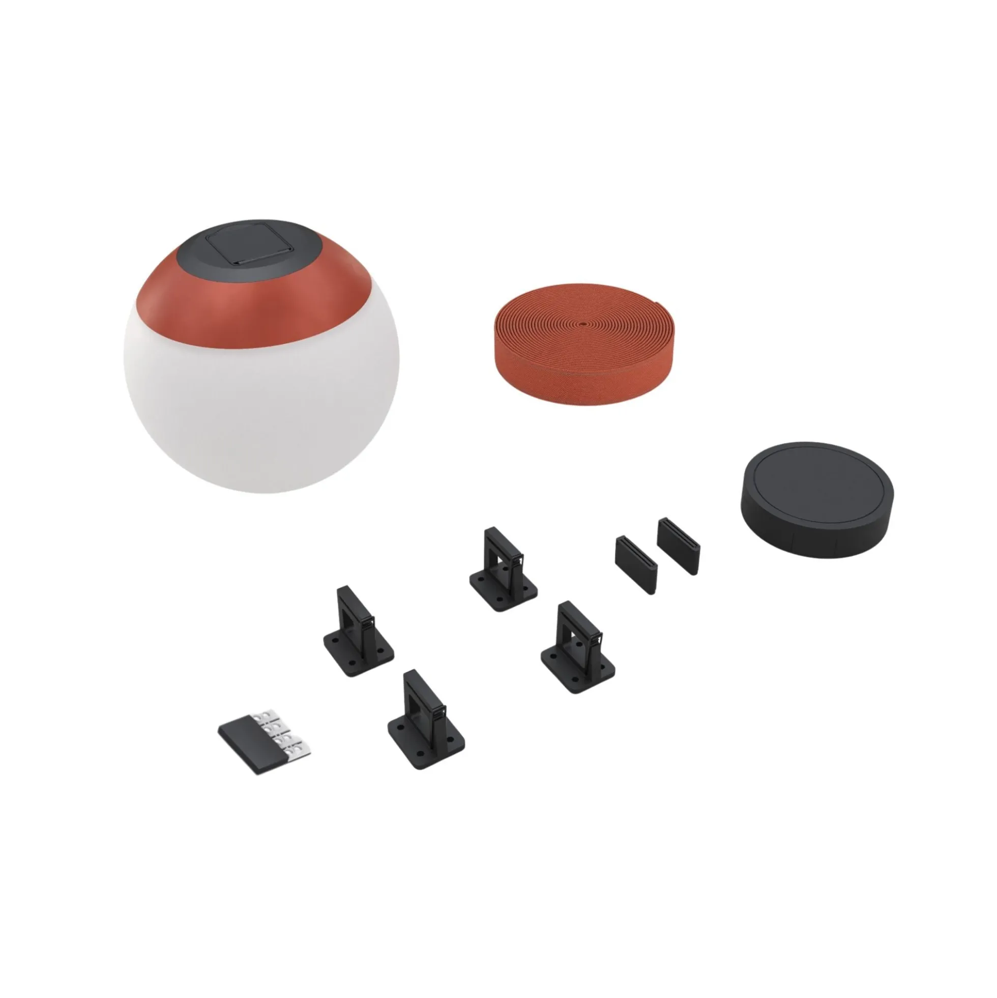 Lámpara configurable "Axia 4" - KIT lámpara bola 12W + cinta textil eléctrica + accesorios